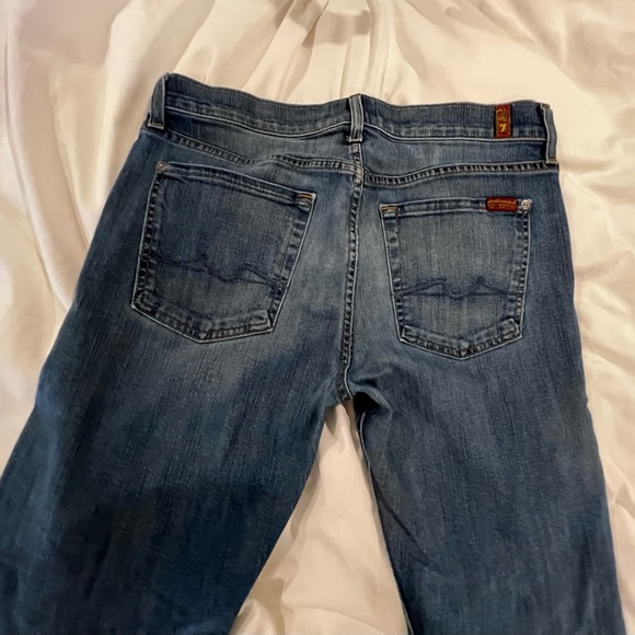 7 For All Mankind 7FAM Denim Slimmy High Rise Medium Wash Blue Jeans Women's 29 - Picture 2 of 4